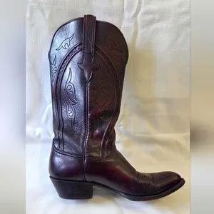 Lucchese Gavin Black Cherry Cowboy Boots Size 9.5 2E. Crafted In Texas Lucchese Gavin | Black Cherry – Franco main image 2